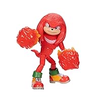 Sonic 3 Movie - Action Figure di Fire Fist Knuckles 13 cm, Personaggio Articolato