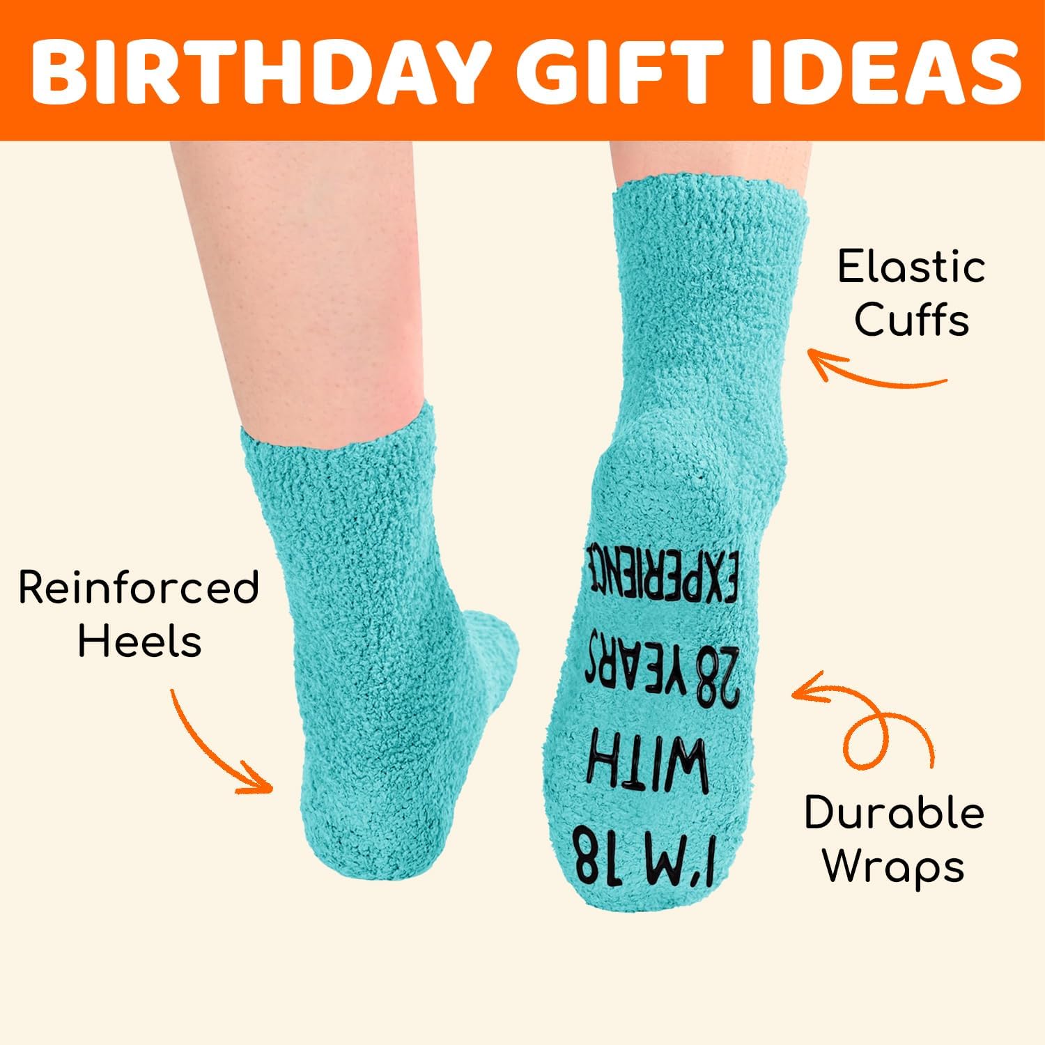HAPPYPOP Birthday Gift Ideas for Women - 45 50 Year Old Socks, Birthday Gifts for Him in 40s - Image 5