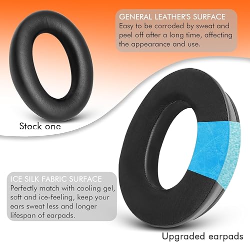 Miniatura 5 de GVOEARS Almohadillas de repuesto para Bose QuietComfort 45 (QC45), almohadillas de gel refrescante mejoradas para auriculares Bose QC 45, piezas de
