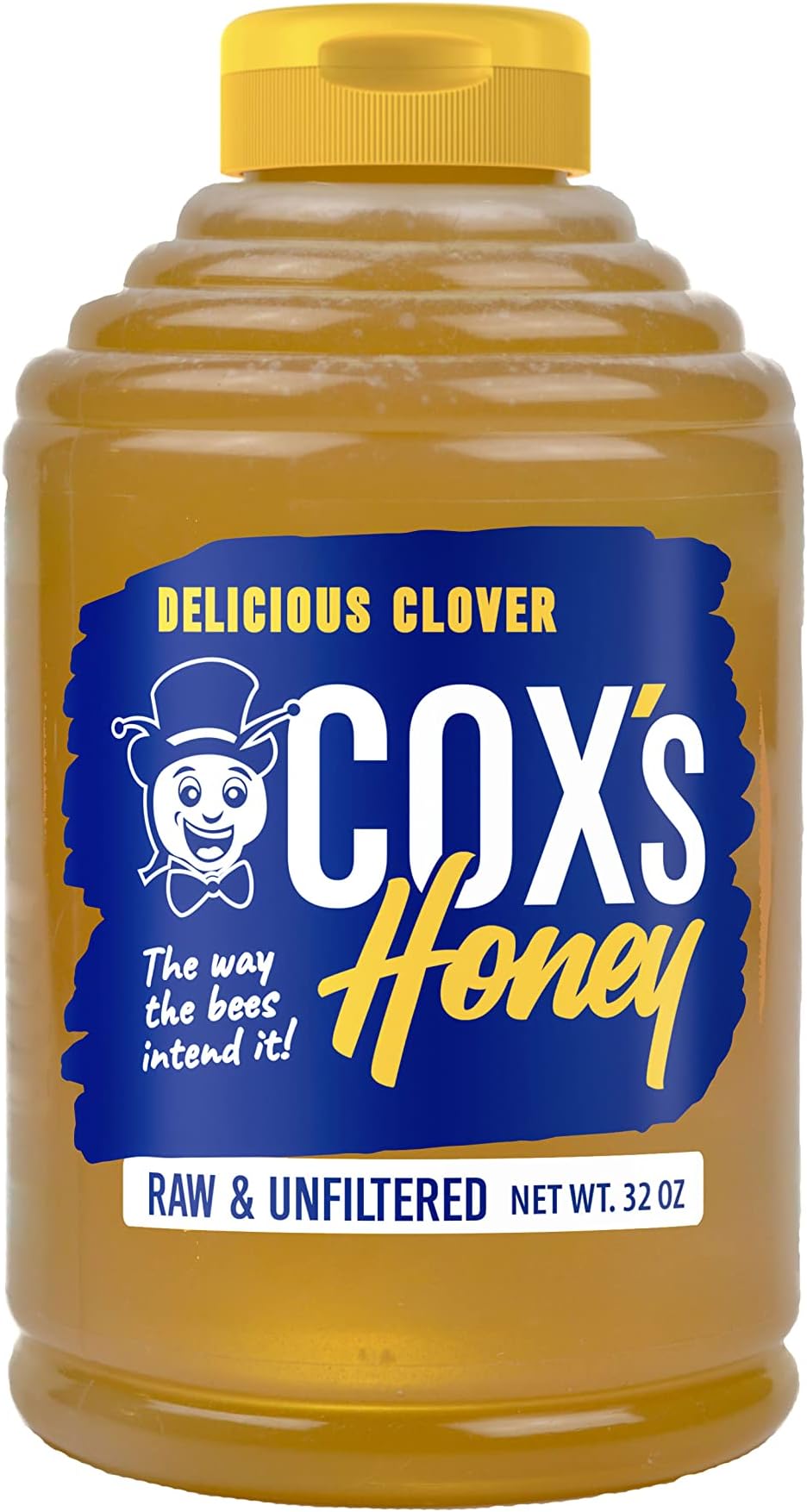100% Pure, Raw Unfiltered Clover Honey, Rich in Nutrients, Family Owned Apiary, 32 oz bottle