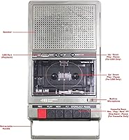 Vista 5 de Hamilton Buhl - Reproductor de cassette para aula, 2 estaciones, 1 vatio (D132) (HA802)