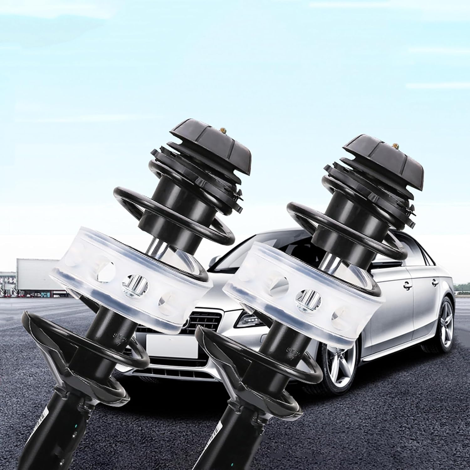 2pcs Car Spring Buffers Shock-absorbing Rubber Spring Vibration Isolator Car Modification Accessories Comfortable Driving