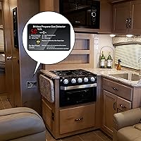 Vista 7 de Alarma de propano para RV, detector de gas propano briidea con alarma fuerte de 85 dB, 12 VCC, color negro