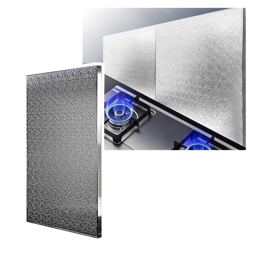 Exproyzk Bracket Mount Stove Heat Shield For Fridge/Wall, Aluminum Fireproof Insulation Board