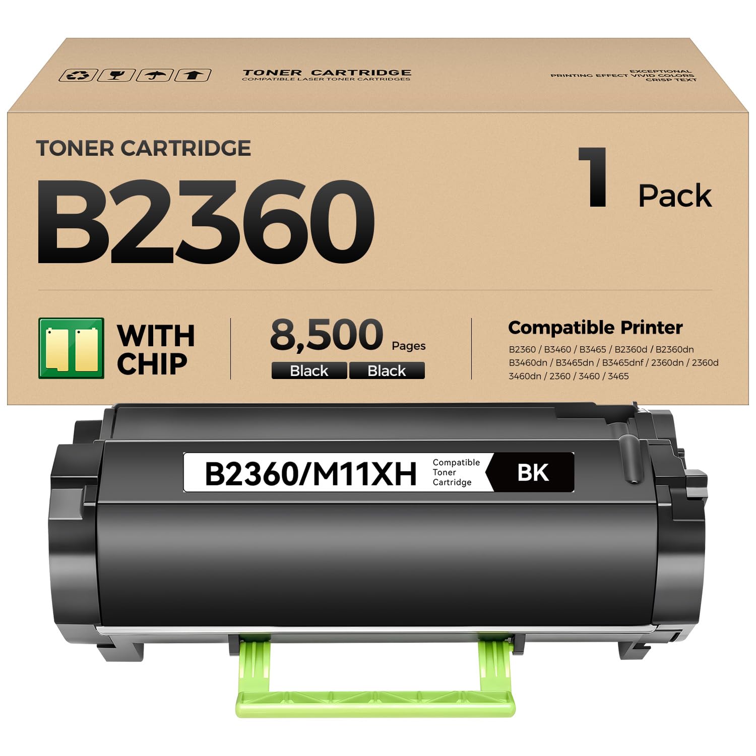 B2360 Toner Cartridge 1-Pack with Chip Replacement