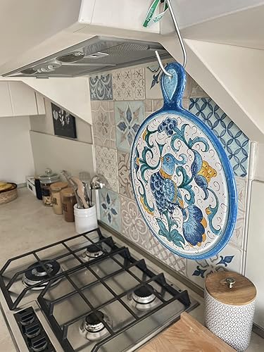 Miniatura 3 de CERAMICHE PARRINI - Italian Ceramic Art Utensil Kitchenware Trivet Tile Pottery Collection Birds Hand Painted Made in ITALY Tuscany Florence