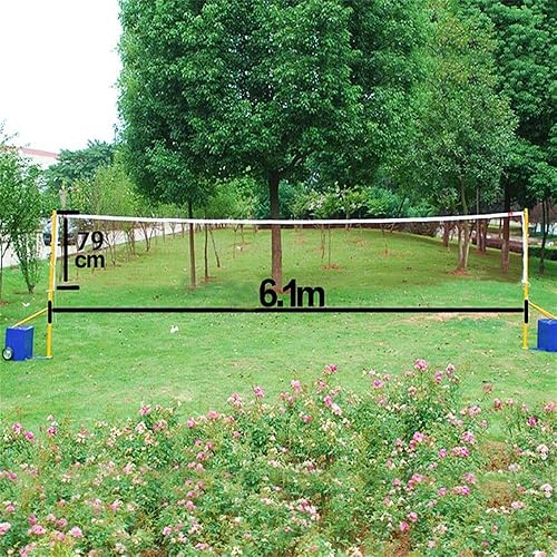 Miniatura 8 de 2023 Algodón+Nylon Mezcla Bádminton Tenis Voleibol Rojo Oscuro Red para Playa Jardín Interior Juegos al Aire Libre Deportes