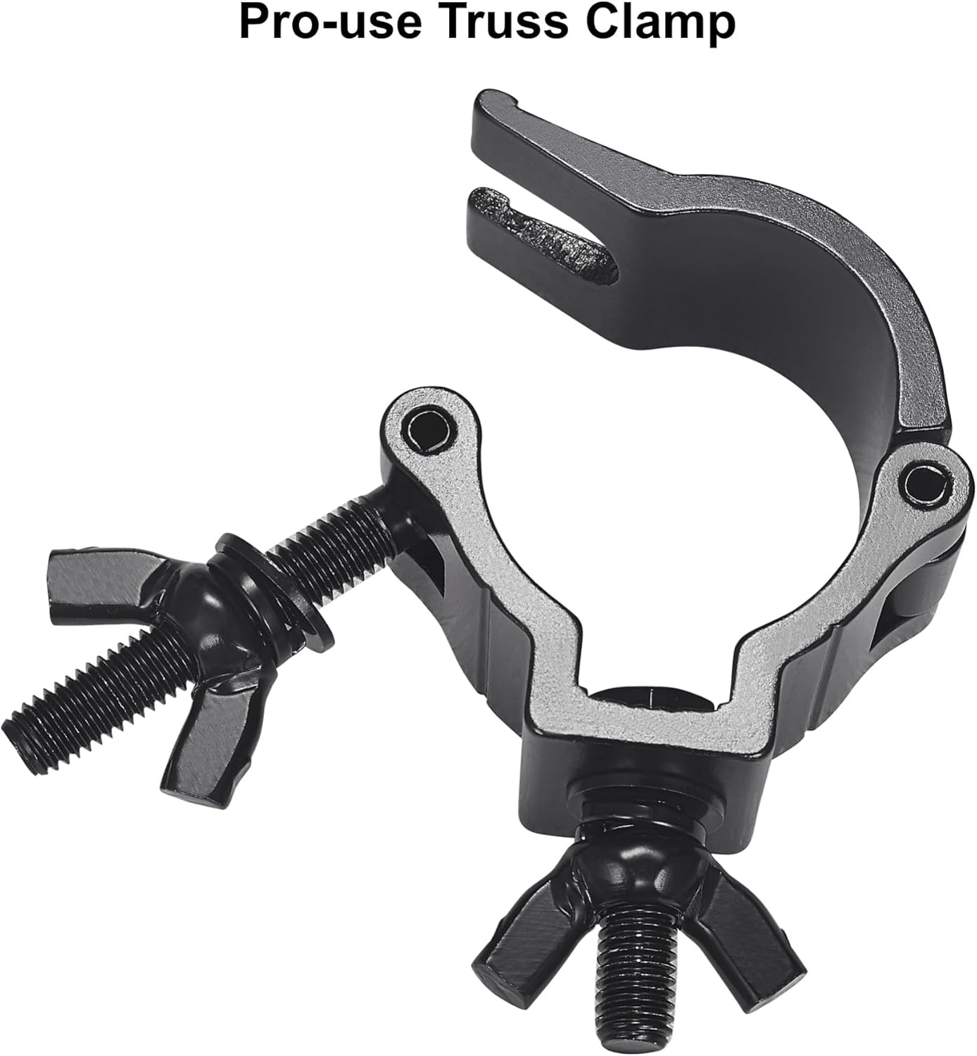 Black Stage Light Clamp, 10PCS GZhumin Premium 1.37-1.57 Inch Aluminium Small Size Truss Clamps with TUV Certified, Heavy Duty 165LB Lighting Clamps, Fit for 35-40 mm OD Tube/Pipe