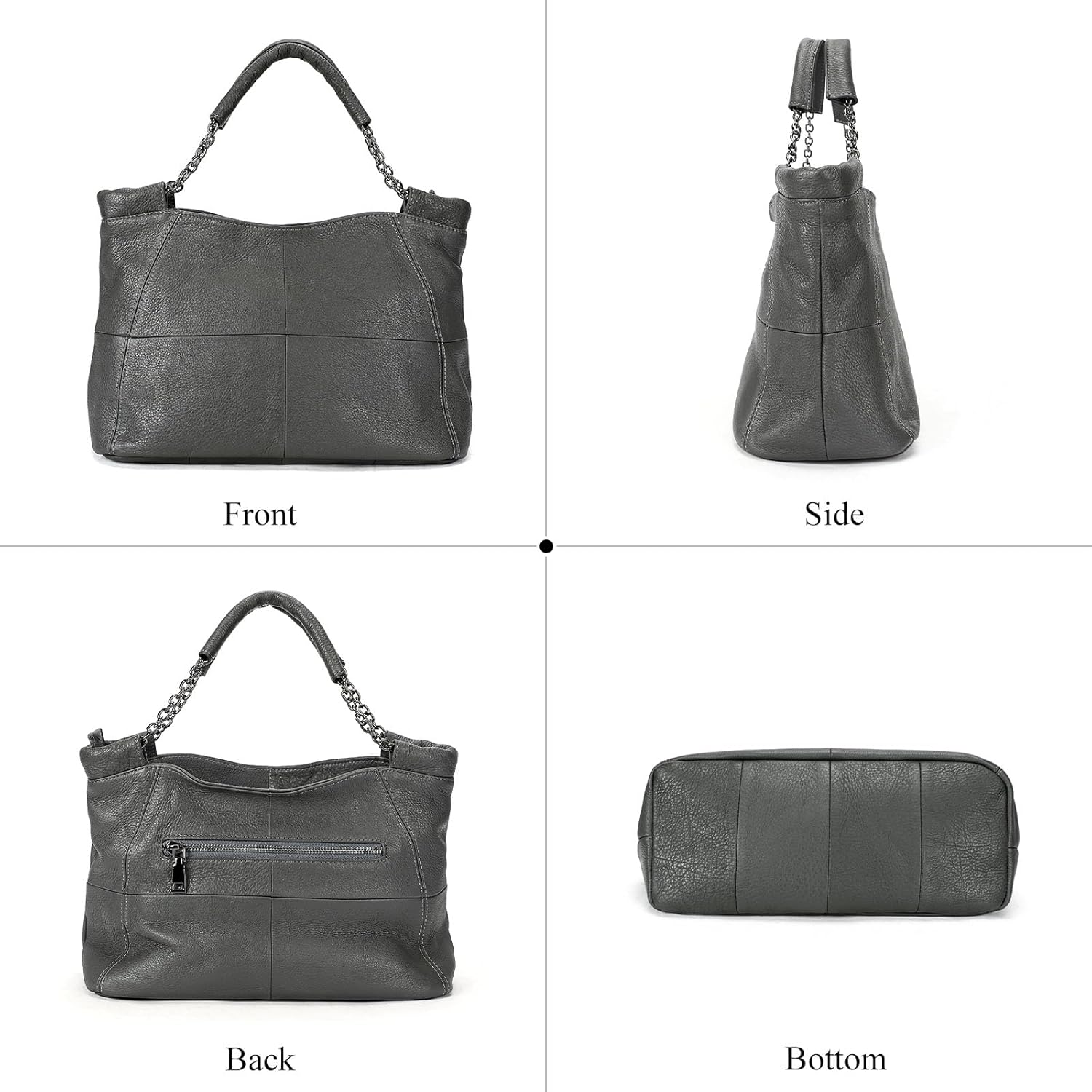 Genuine Leather Women Handbags and Purses Designer Medium Tote Bag Fashion Shoulder Crossbody Satchel Hobo Bag