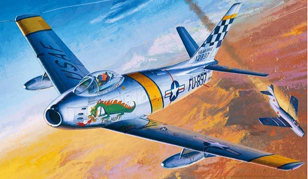 Assembly KIT Compatible with USAF F-86F Korean WAR KIT 1:72 ACADEMY ACD12546