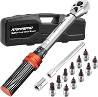ATsafepro Nyomatékkulcs Készlet 15 Részes 1/4 Hüvelyk 5-25 Nm Kerékpár Motorkerékpár Karbantartás Krómozott Acél 72 Fogas 1