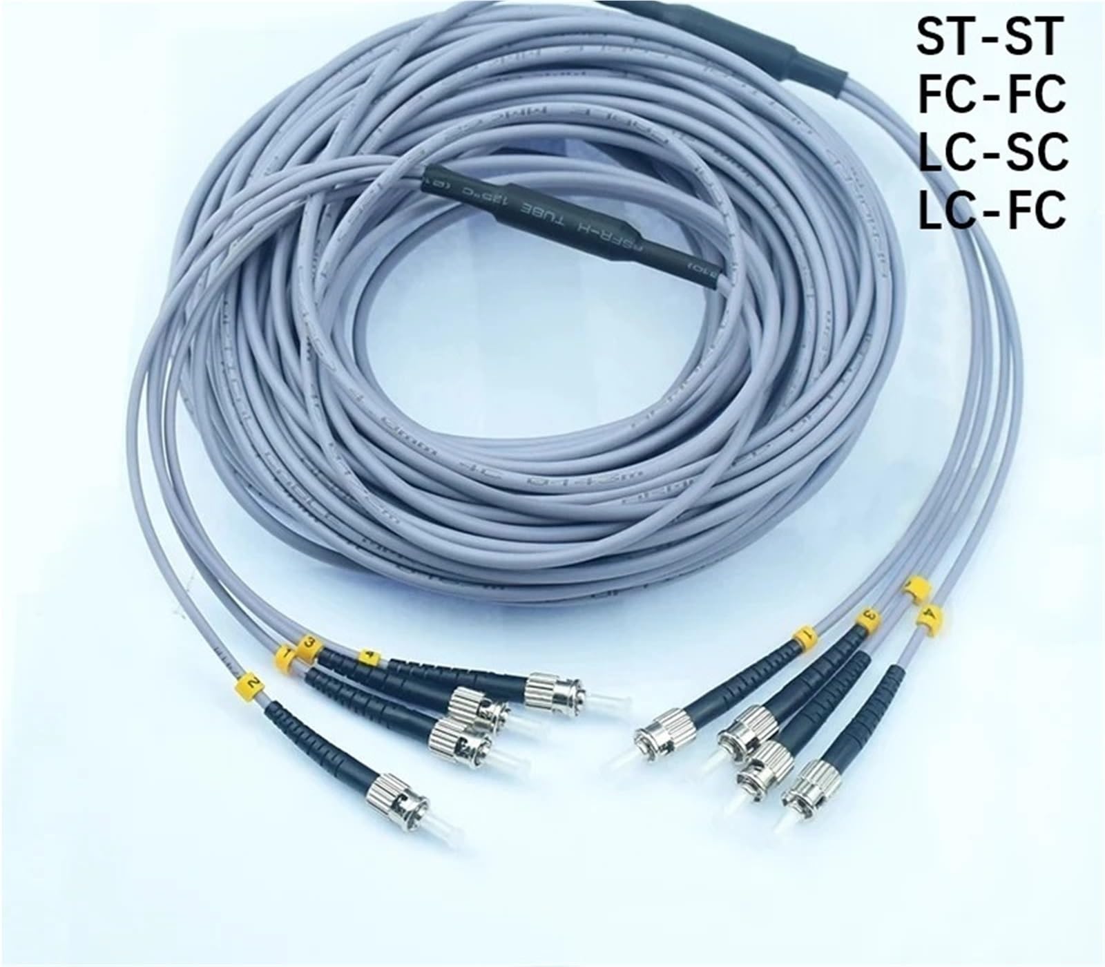 Cordon de raccordement à fibre optique blindé étanche multimode 60-120 m (120 m FC-FC OM2)