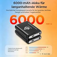 QZLGD Fűthető Zokni 6000 mAh Akkumulátorral - Unisex Elektromos Termo Zokni 30% Nagyobb Fűtési Felülettel, 4 Hőfokszinttel, Síeléshez, Túráz 3