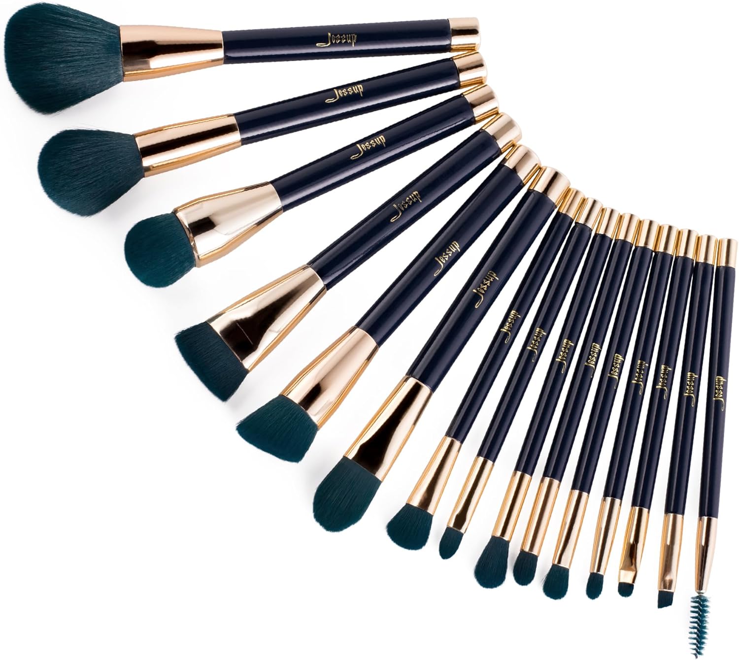 Jessup 15pcs Makeup Brushes Set Powder Foundation Eyeshadow Eyeliner