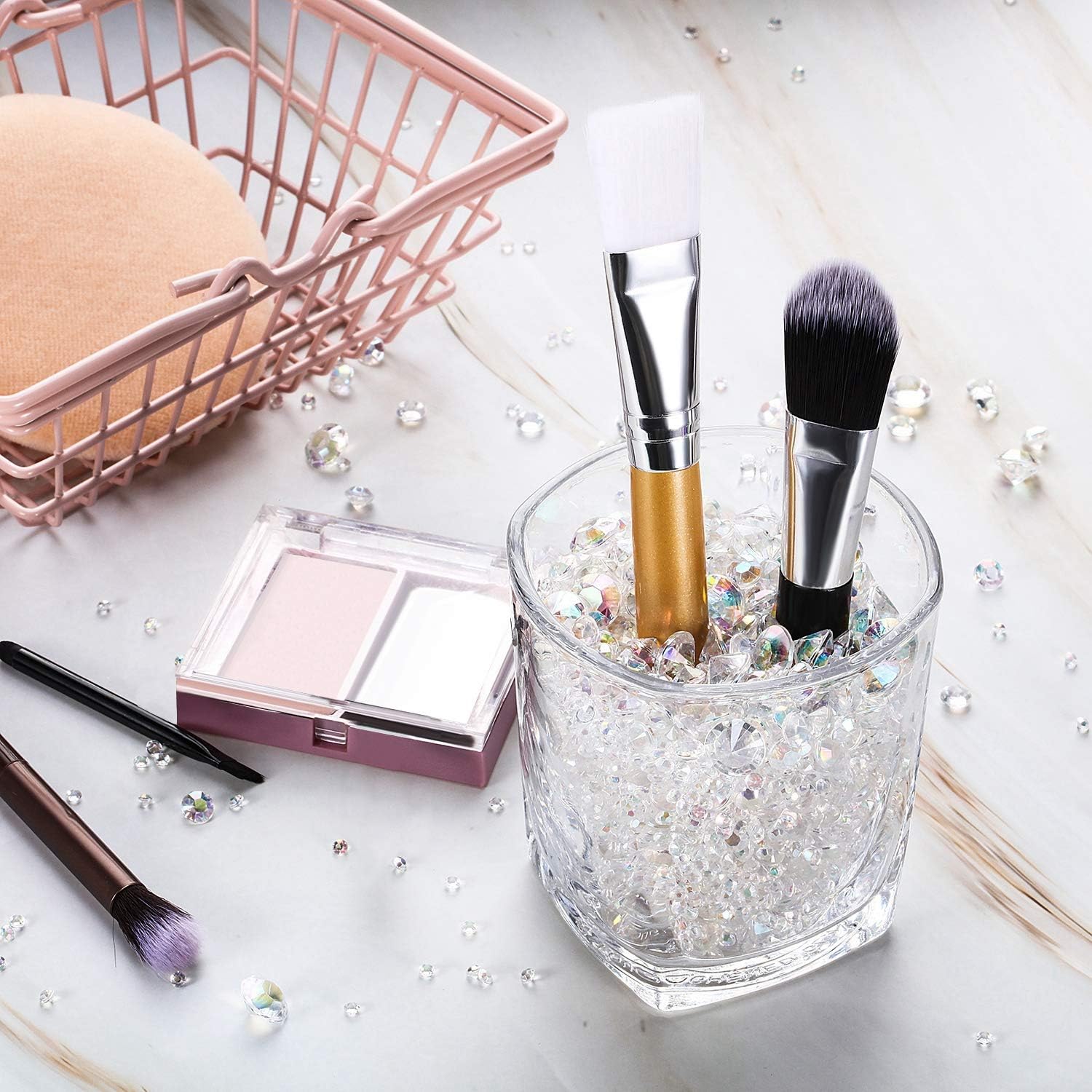 Hicarer 4000 Pieces Diamonds Crystals Acrylic Gems Wedding Table Scattering Gemstones Christmas Party Decorations Bridal Shower Masquerade Vase Fillers(Crystal AB,3 mm, 6 mm and 10 mm) - Image 6