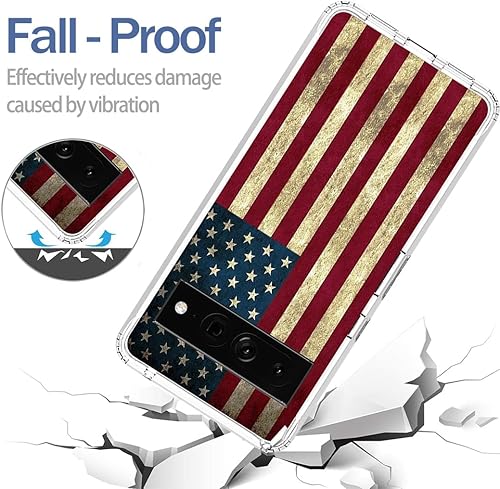 Miniatura 7 de Funda protectora para Pixel 7 ProGoogle 7 Pro, diseño de bandera transparente y bonita funda protectora de cuerpo completo para Google Pixel 7 Pro