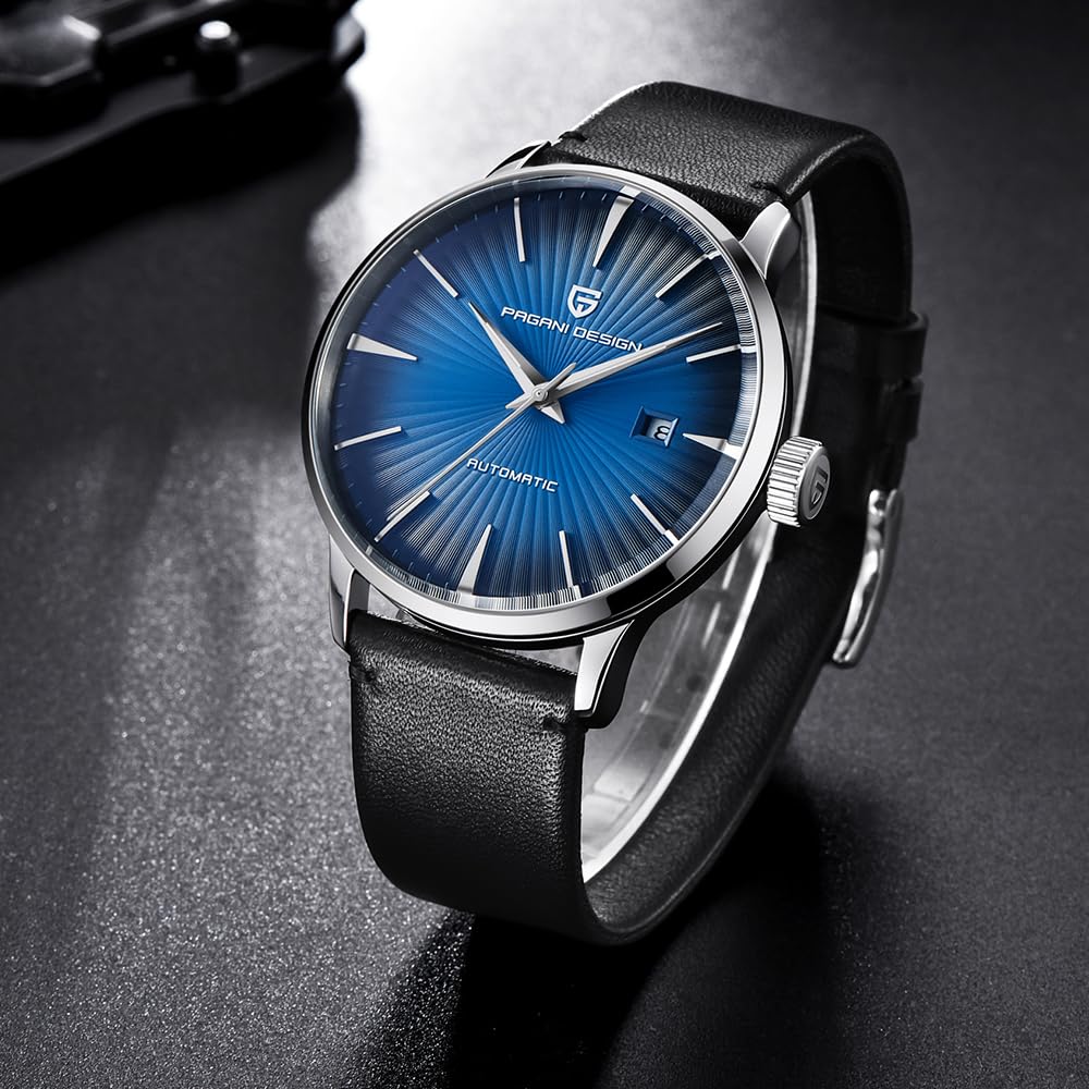 Pagani Design PD2770 Reloj Mecánico Automático de Moda para Hombre Acero Inoxidable Impermeable Correa de Cuero Relojes Deportivos de Negocios Sencillos