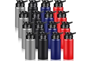 16 Pack Bulk Reusable Water Bottles for Athletic Activities
