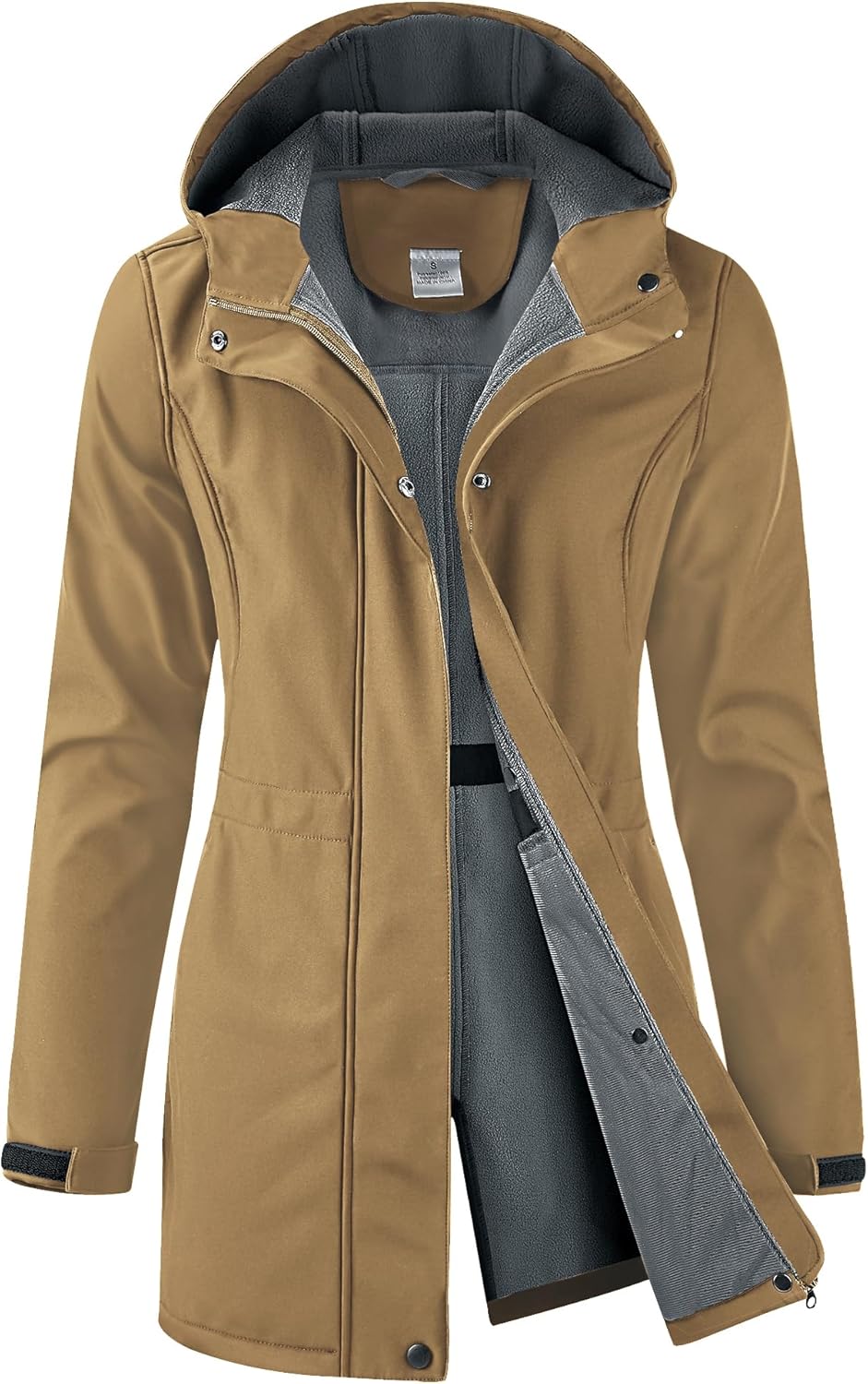 iCreek Women's Waterproof Windproof Insulated Softshell Jacket Thick Fleece Lining Ideal for Fall Winter