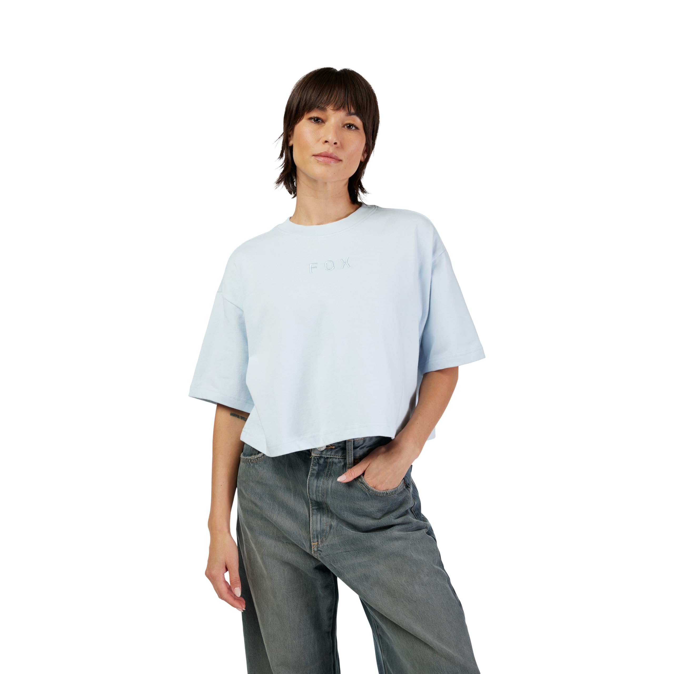 Fox Racing - W WORedMARK OS Crop TEE, Tees, PL Blue, XS
