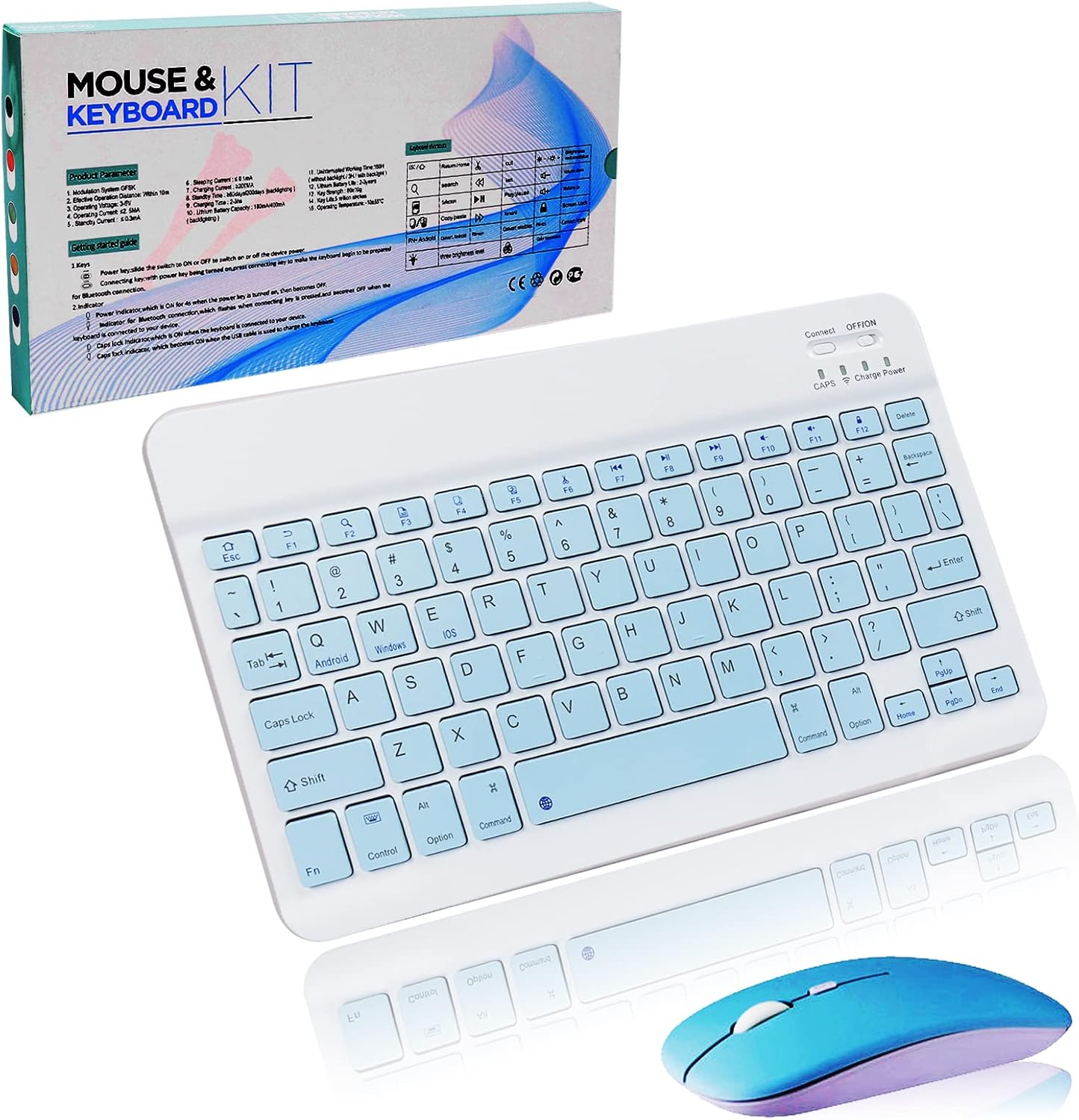 Wireless Keyboard and Mouse,Bluetooth Keyboard and Mouse Set