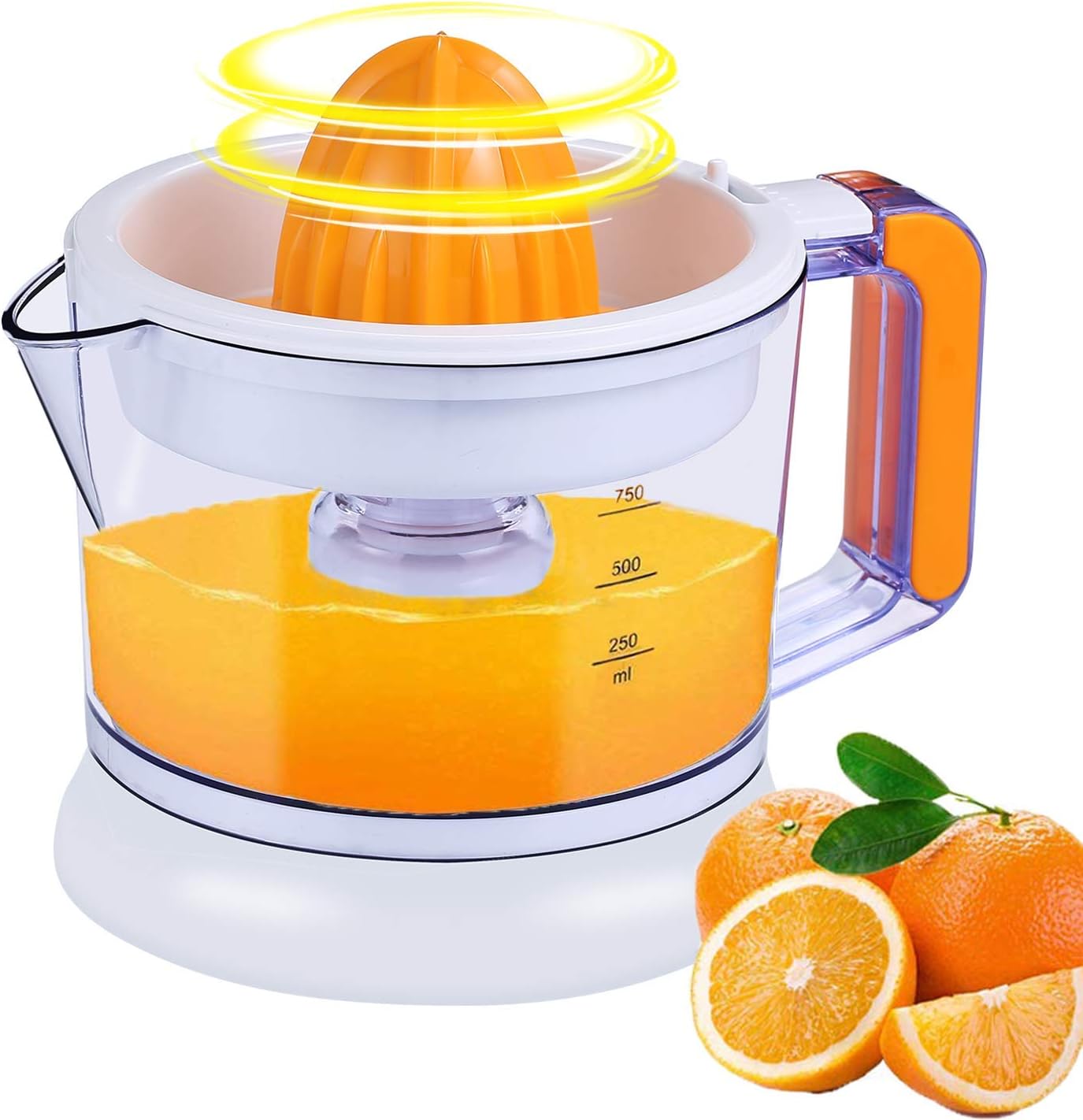 Large Capacity Electric Citrus Juicer | Juicer Squeezer Auto Reverse Pulp Fresh Lemon Orange Juice for Healthy Juice (750ML,25W)