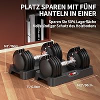EnterSports Állítható Súlyzópár 12kg - 5 Súlyszinttel (2-12kg) Csúszásmentes Fogantyúval, Helytakarékos Kialakítás Otthoni Edzéshez 4
