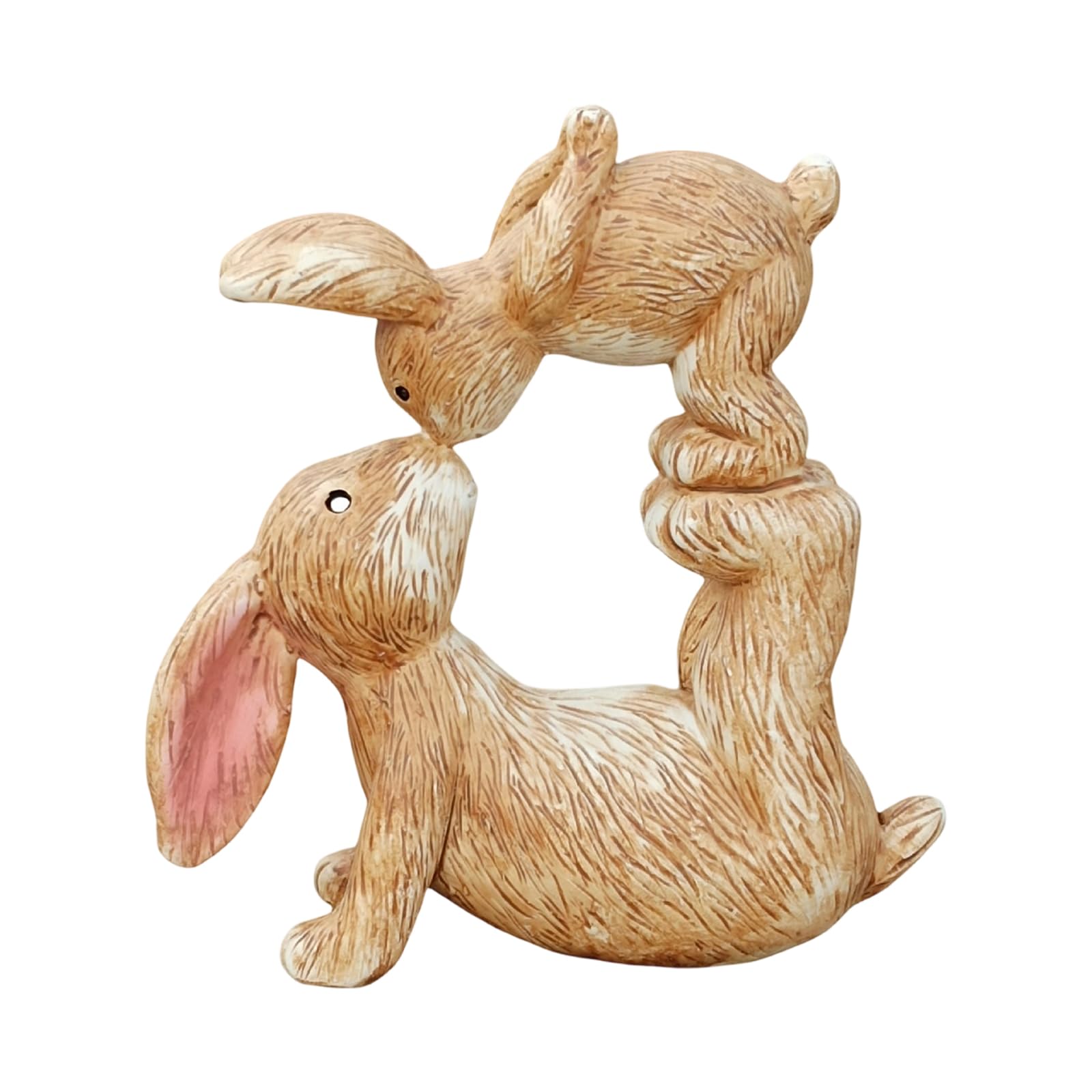 Buxuaaaa Kiss Rabbits Figurine Premium Resin Ideal for Home Decors and Valentine Gift Symbolizing Sweet Affection Kiss Rabbits Statue