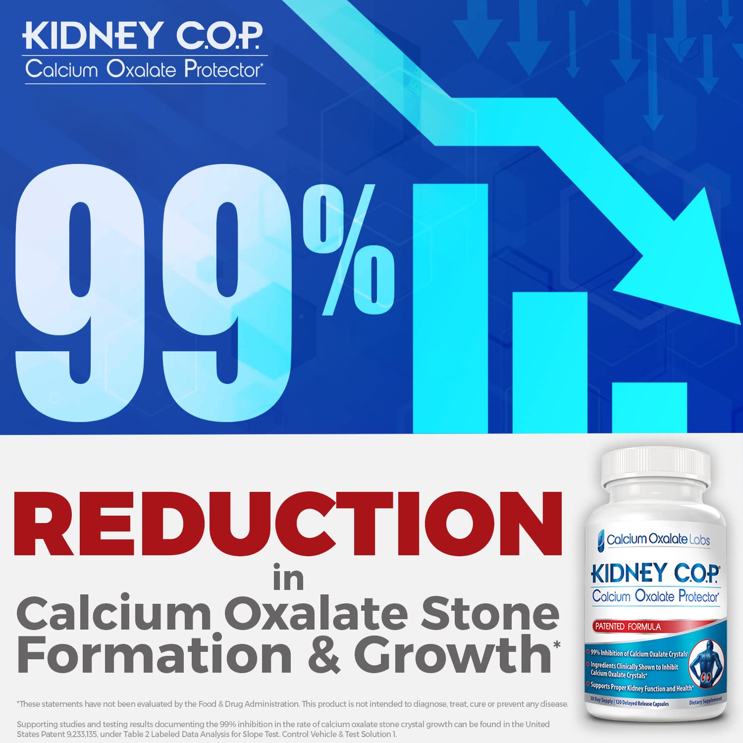 KIDNEY C.O.P. Calcium Oxalate Protector 120 Capsules, Kidney Support for Calcium Oxalate Crystals, Helps Stops Recurrence of Stones, Stronger Than Chanca Piedra Stone Breaker... 4 KIDNEY C.O.P. Calcium Oxalate Protector 120 Capsules, Kidney Support for Calcium Oxalate Crystals, Helps Stops Recurrence of Stones, Stronger Than Chanca Piedra Stone Breaker... - Image 2
