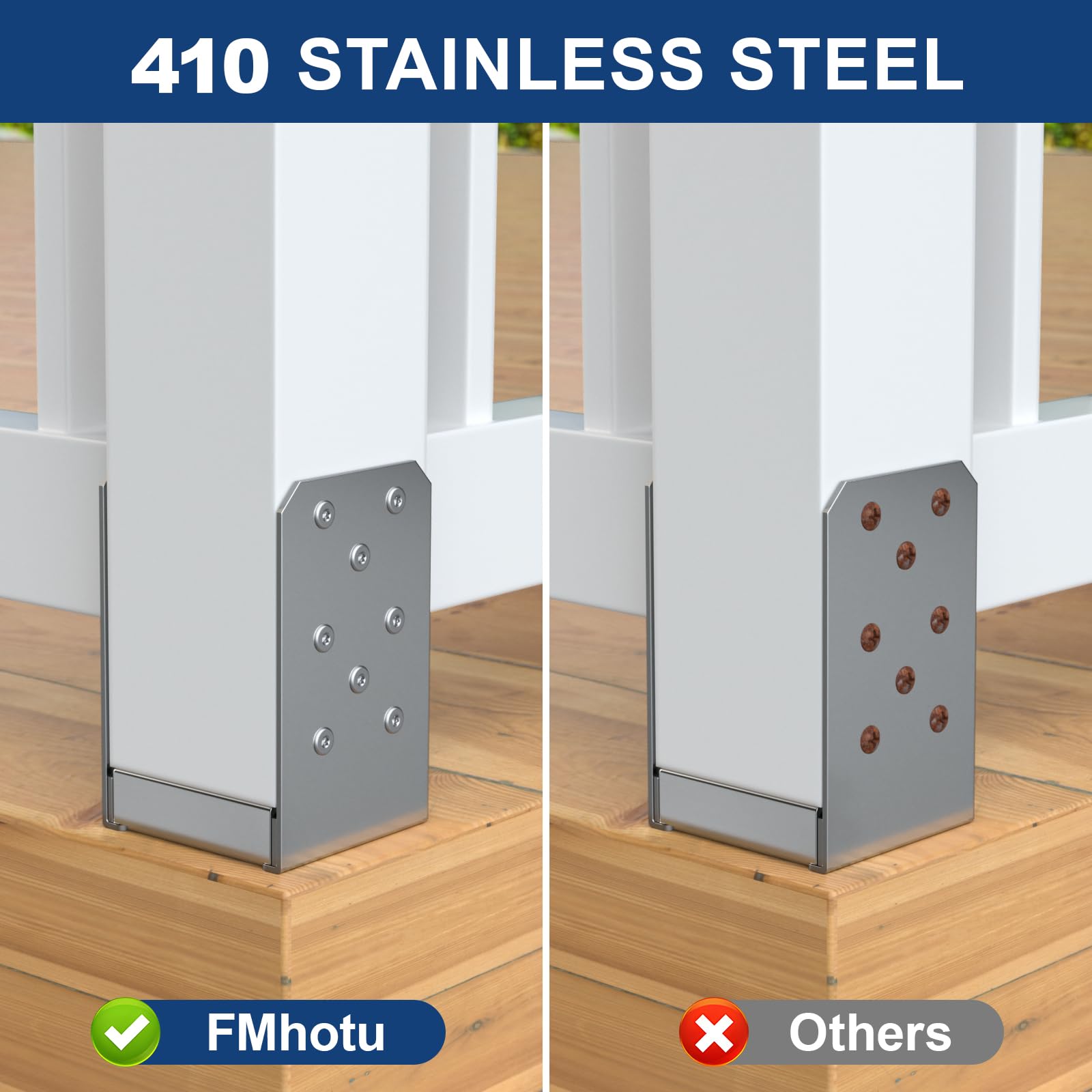 Stainless Steel Deck Screws - 150 Pack #10 x 2 -4