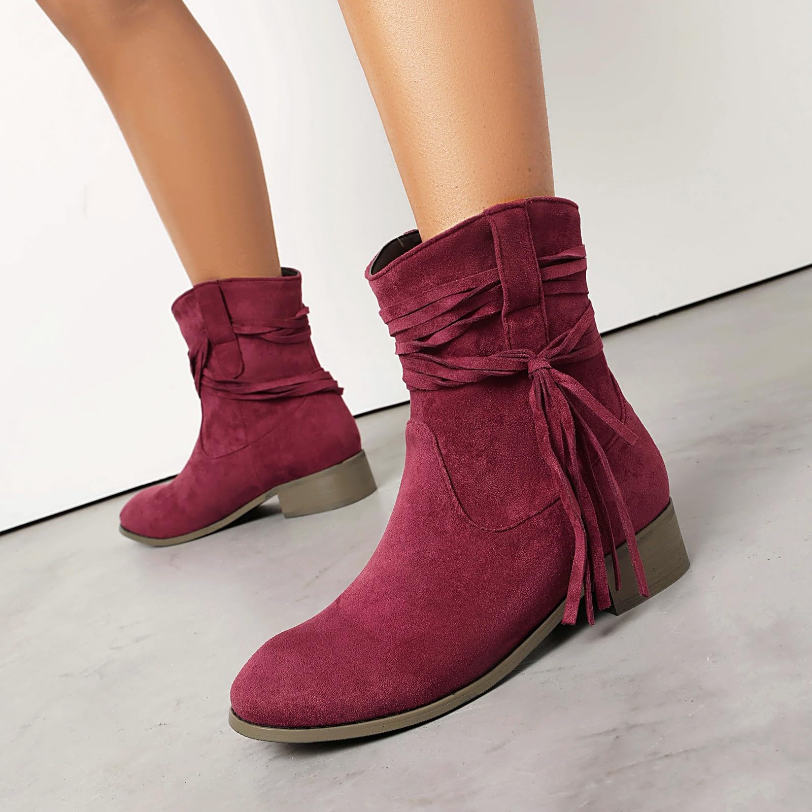 Stivaletti Donna Estivi Suola Antiscivolo Comodi con Tacco Stivali Leggero Antivento Chic Stivaletto Robusti Vintage Elegante Stivali da Pioggia Stivaletti per Esterno Giardino e Trekking