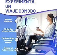Vista 4 de BASIC CONCEPTS Hamaca de pie de avión para artículos esenciales de viaje en avión, artículos esenciales para viajes en avión, reposapiés de vuelo
