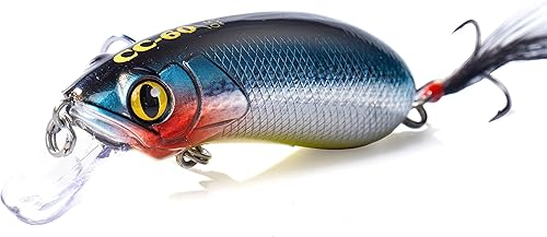 Miniatura 2 de Lurefans CC60 Crankbaits for Bass Fishing, Slow Sinking, Silent, BKK Hooks, Crankbait, Pike Walleye Musky Fishing Lures, Shallow Diving Crank Bait,