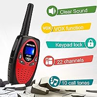 Vista 3 de Retevis RT628 Walkie Talkies para niños, juguetes de regalo para niños y niñas de 6 a 12 años, radio de 2 vías de largo alcance 22 canales VOX