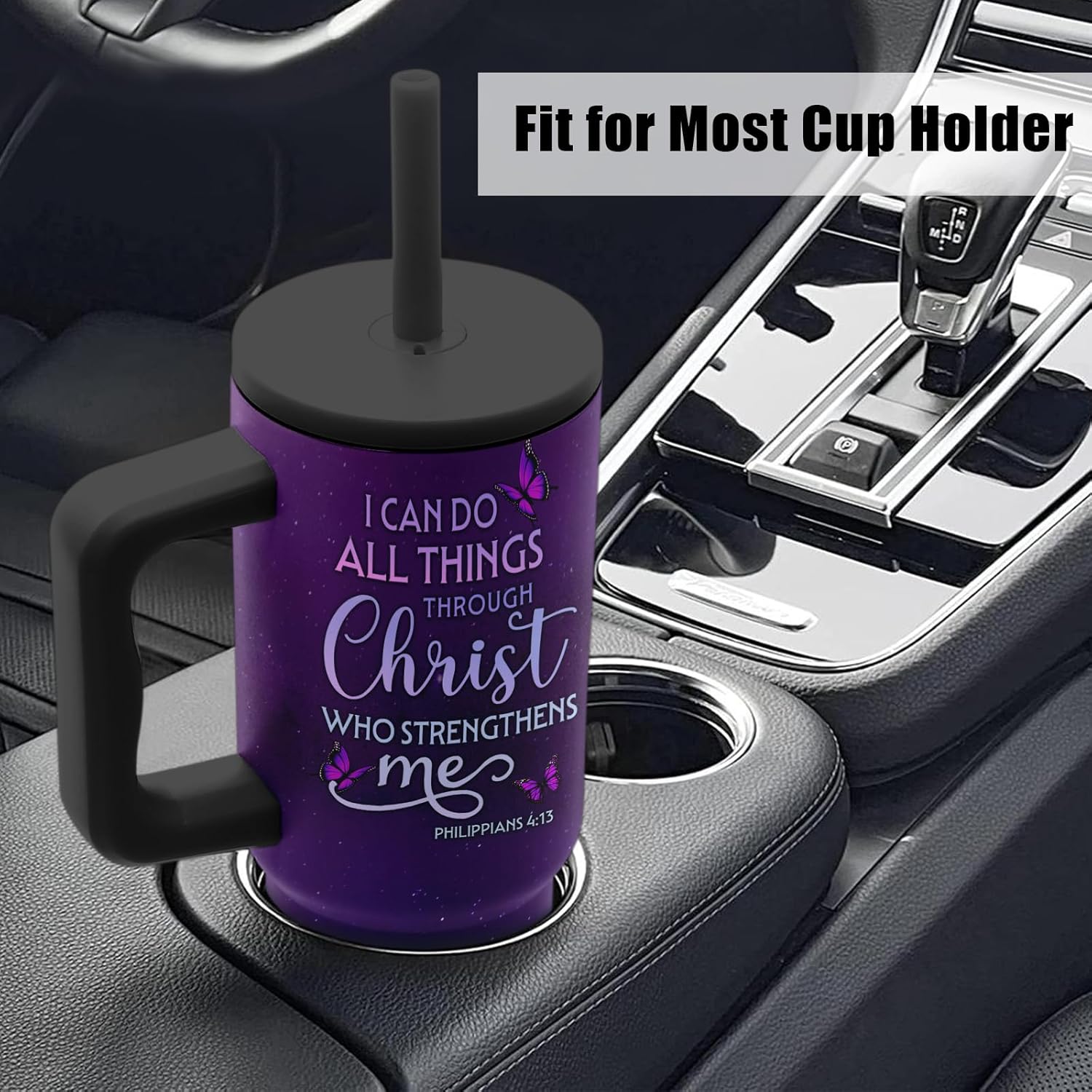 Christian Gifts for Women, I Can Do All Things Christ Tumbler With Handle 24 Oz, Insulated Stainless Steel Faith Bible Verse Cup, Inspirational Religions Birthday Gifts for Girls Women Friends - Image 8