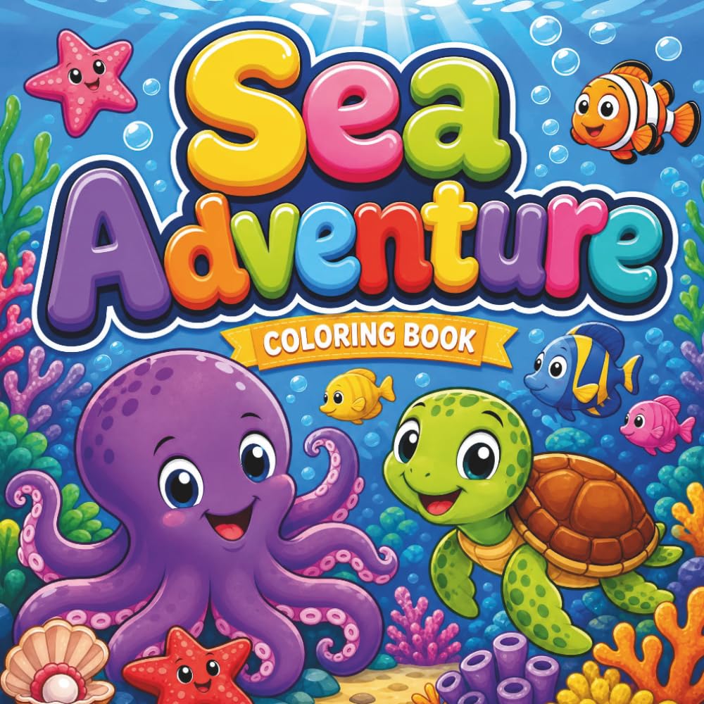 Sea Adventure: Mermaids, and Marine Life Activity Book for kids.