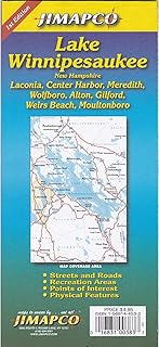 Lake Winnipesaukee New Hampshire Folding Map
