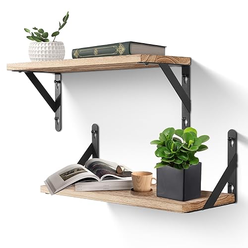 Étagère Murale, Uten Lot de 2 Etagere Murale en Bois