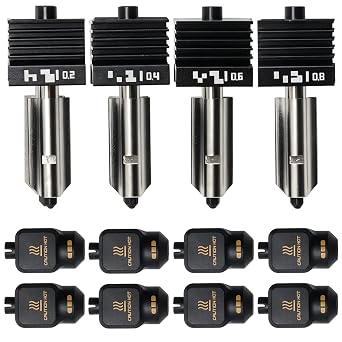 4  Bambu Lab A1 A1 Mini P2S H2S H2D X2D 3D  0.2mm 0.4mm 0.6mm 0.8mm