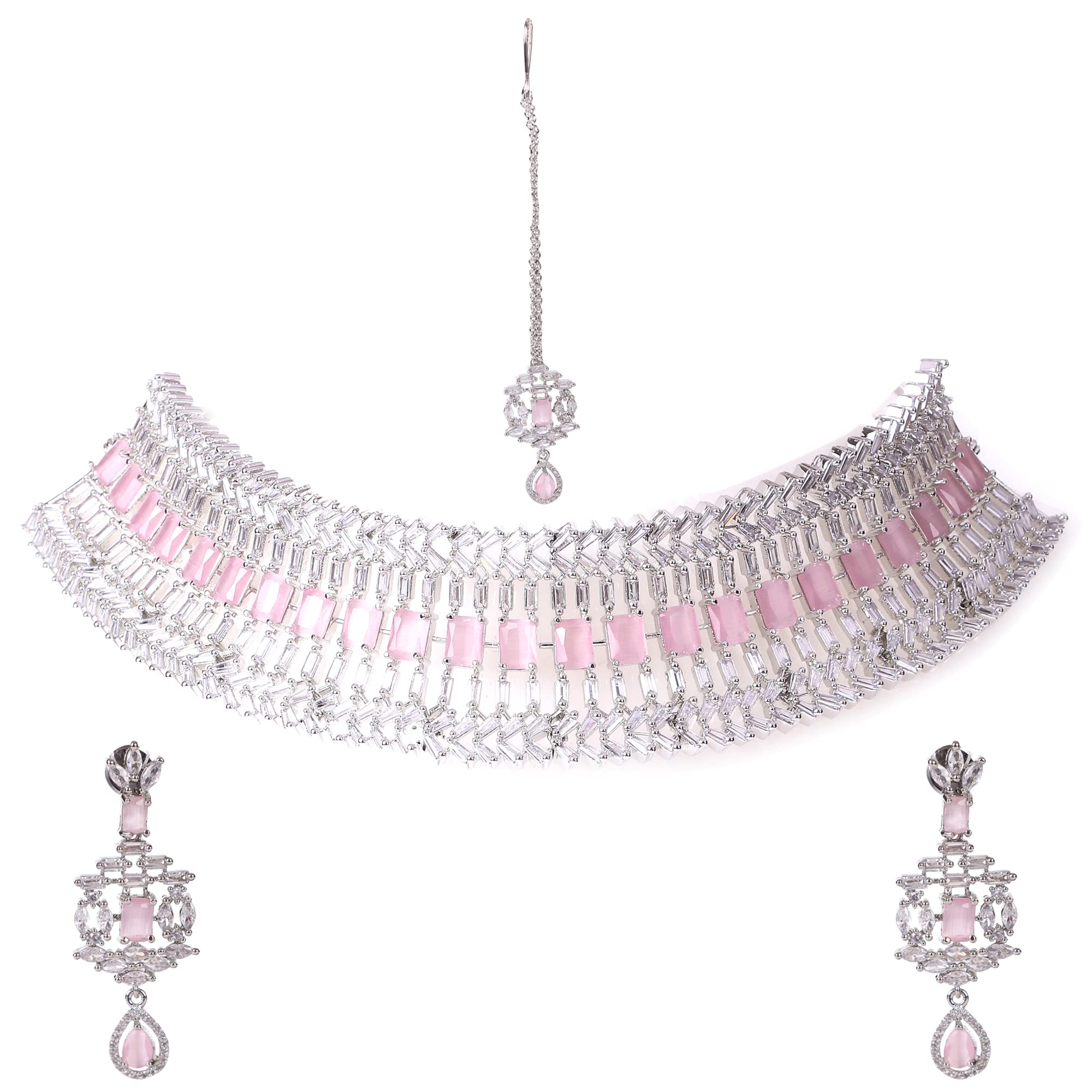 Seasworth Pink Color Necklace Latest Chocker Design Stylish Fancy Antique Kundan Traditional Necklace Jewelery Set For Women and Girls (B0BPXPPDXG) Amazon Price History, Amazon Price Tracker