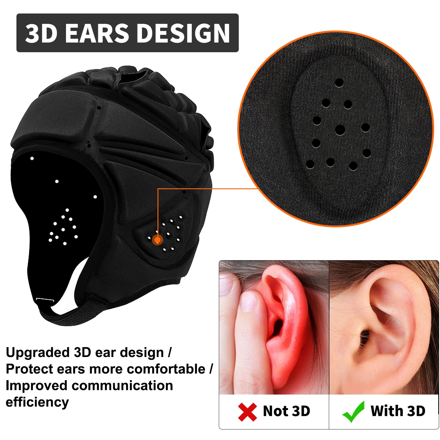 Harilla Casque de Rugby pour Enfants, Couvre-Chef Rembourré