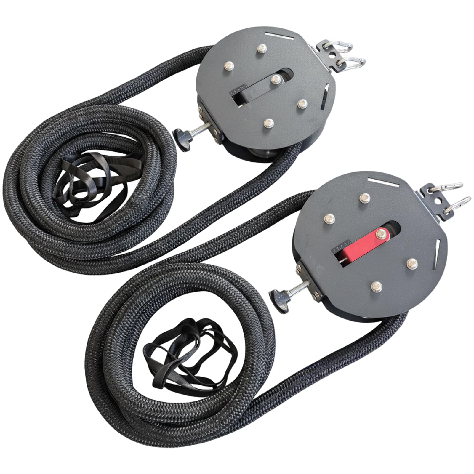 Sistema de polea para Gimnasio en casa, Entrenador de Cuerda sin Fin Ajustable para Entrenamiento de Cuerpo Completo, máquina de Cable para la Parte Superior del Cuerpo con Gancho Resistente para PUE
