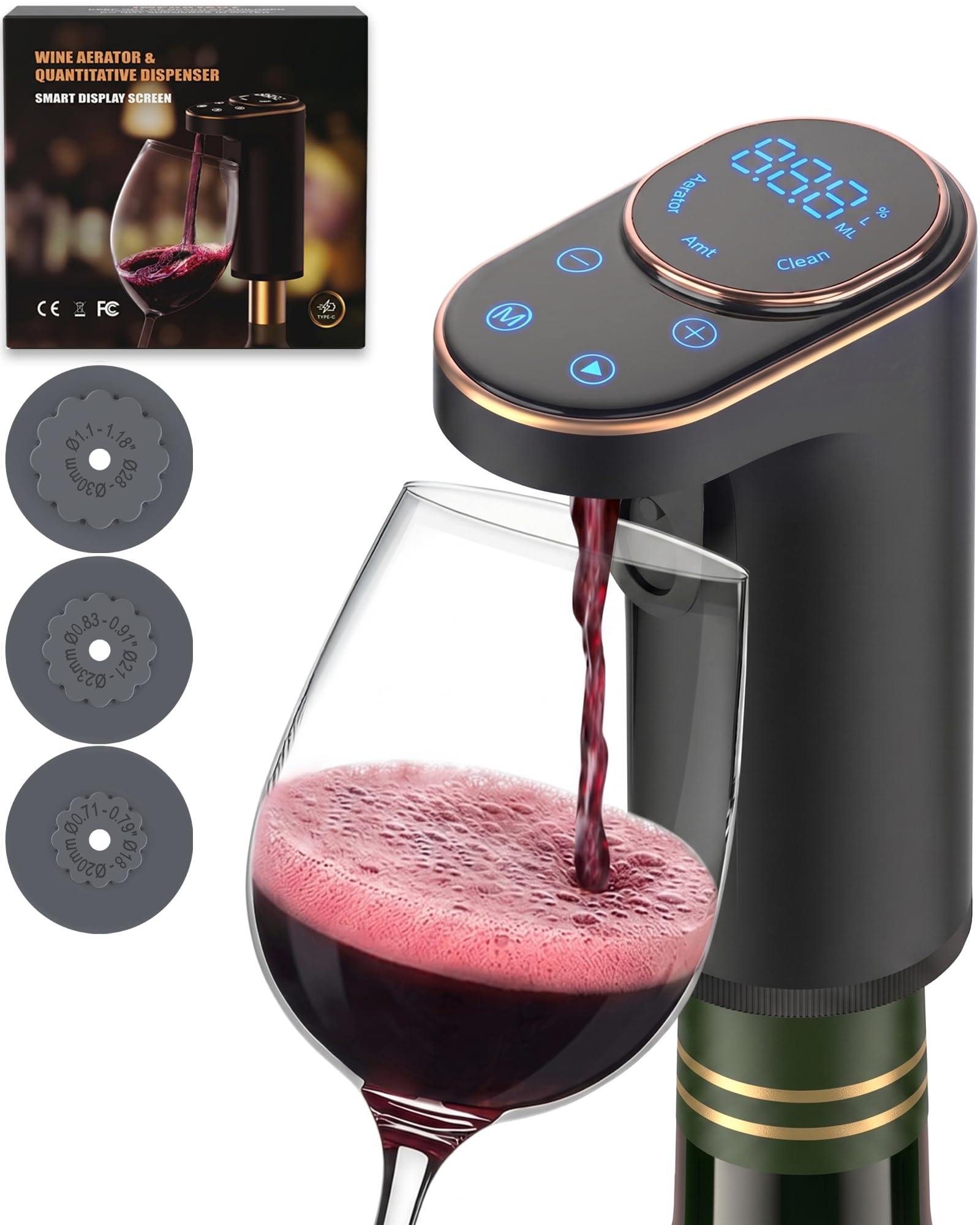 Electric Wine Aerator & Dispenser, 5-in-1 Automatic Pourer