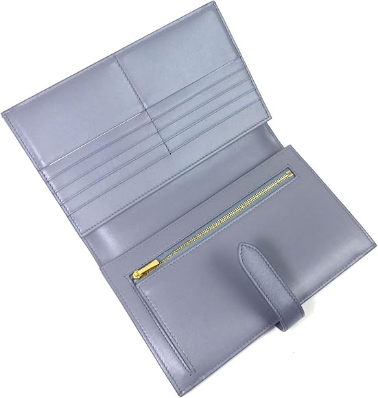 CELINE ラージストラップウォレット ミディアムグレー/ホワイト