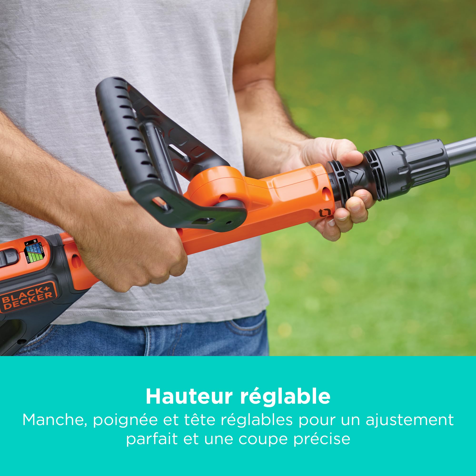 BLACK+DECKER POWERCONNECT Débroussailleuse, Coupe-Herbe sans Fil de 30 cm, STC1840EPC-QW