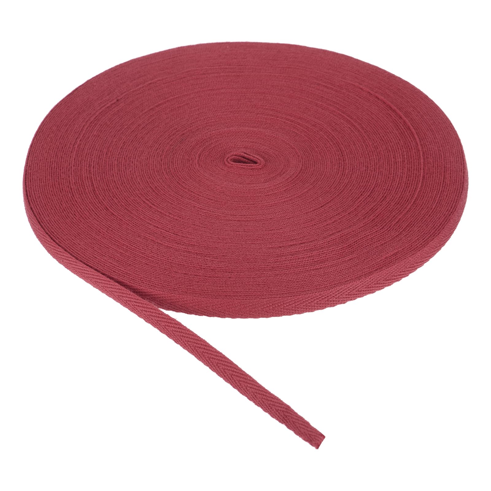 PATIKIL Cotton Twill Tape 6mm 23m Cotton Ribbon Bias Binding Tape Herringbone Webbing Trim for Sewing Gift Wrapping Bright Red