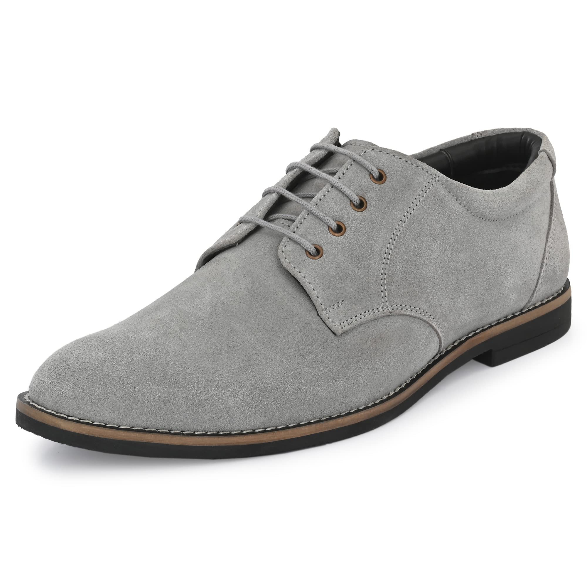 AuserioMen's Suede Leather Derby Lace Up Formal Shoes | Anti Skid Sole & Waxed Laces| Antimicrobial & Heat-insulating| Memory Foam Padded Insole | Shoes for Office & Parties (SSE 013.014.015.016.017)