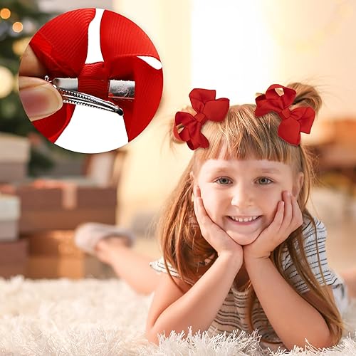 Miniatura 3 de Pinza para el pelo de grogrén para niñas, lazos para el cabello de color sólido, pinzas de cocodrilo para boutique, pinzas de cocodrilo para niñas