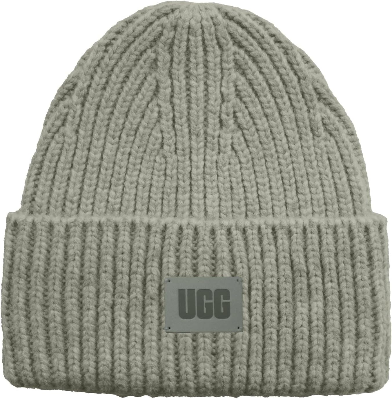 UGG Kids’ Chunky Rib Beanie with Seamless Crown, Soft Rib-Knit Fabric, and Leather Logo Patch - Image 3