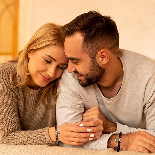 Miniatura 4 de Matching Bracelets for Couples Valentines Day Gifts for Her Love Heart Locked Bracelets for Bf and Gf Valentines Day Gifts